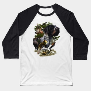 German Wirehaired Pointer  for versatile hunting Baseball T-Shirt